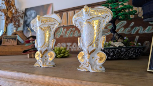 Vases mariée anciens blanc - mariée,