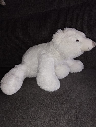 Peluche ours polaire blanc - peluche,