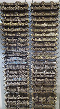 INSCRIPTION BRONZE POUR PLAQUE FUNERAIRE