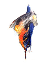 Lithographie couleur 'Départ'