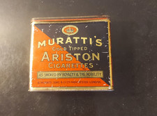 boite de cigarettes publicitaire " MURATTI'S Gold Tipped ARISTON" 1930