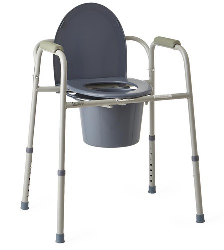 Steel bedside commode - steel, case