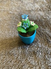 Playmobil 1 Petit Pot De Fleur Bleu Accessoire Jardin Salon Maison
