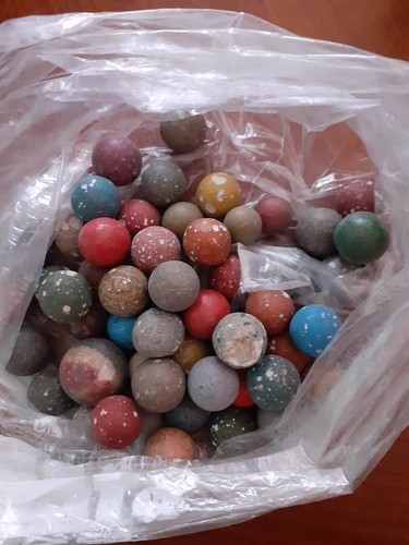 Lot anciennes billes en - 50,