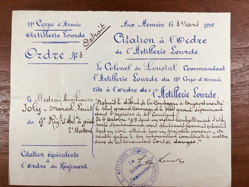 Colonel loustal 1916 - de, rare