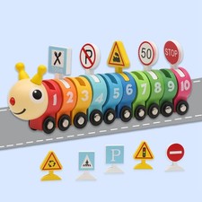 Animal  en bois Train voitures