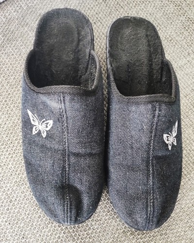Chaussons jean noir - noir, pointure