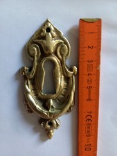 ENTRÉE DE CLÉ SERRURE ANCIENNE EN BRONZE DE MEUBLE, BUREAU ARMOIRE LOUIS XVI 