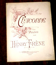 chaconne pour piano 1900 Henry Frène