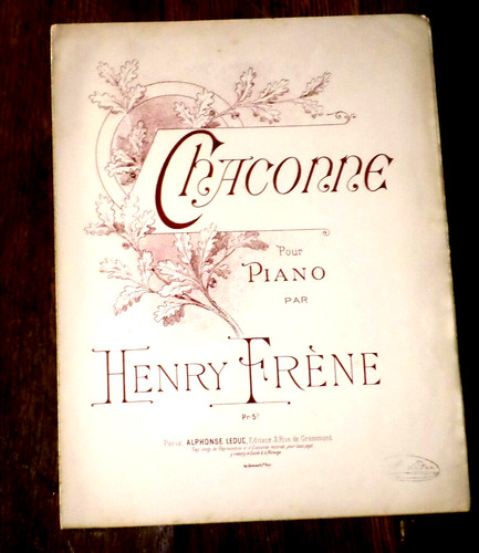 Chaconne pour piano - pour, henry
