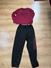 Pyjama Long 2 Pièces Noir Et