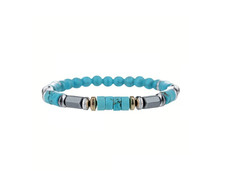 Bracelet homme en perles naturelle turquoise