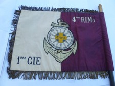 RARE et authentique FANION de la 1ère COMPAGNIE du 4e RIMa homologué G 2198 COLO
