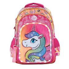 Footy Licorne Rose LED Grand Sac à Dos École Élémentaire pour Fille