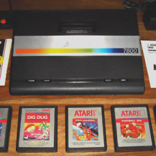 CONSOLE QUASI NEUVE FILM : Atari 7800 péritel PAL RVB + 5 jeux Phoenix Dig Dug