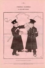 BENJAMIN RABIER LOT DE 8 FEUILLETS AVEC DESSINS EXTRAITS DE JOURNAUX