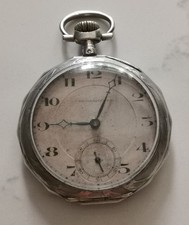 Montre à gousset Chronomètre en argent massif  19 ème Fonctionne