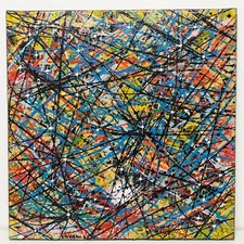 Tableau Acrylique SILVANO 50x50 cm BRAINSTORM 2 2019 Chassis toile coton