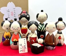 POUPEE KOKESHI CRÈCHE CHRIST VACANCES EN BOIS ARTISANAT TRADITIONNEL FAIT MAI...