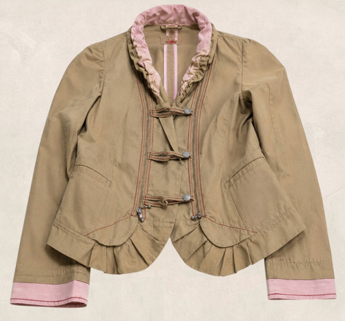 Veste beige rose col - rose,