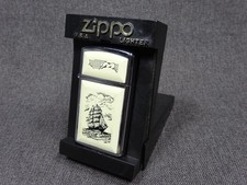 VINTAGE ZIPPO SCRIMSHAW SHIP