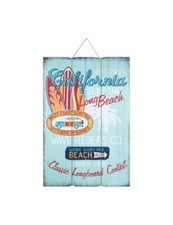 Plaque bois déco surf, déco