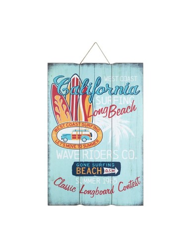 Plaque bois déco surf - ,,