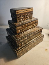 Boîtes marqueterie (×4)