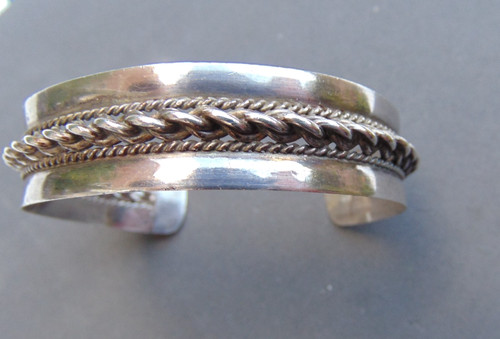 Ancien bracelet jonc - , argent