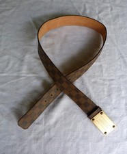 ceinture large authentique LOUIS VUITTON cuir toile 90/44