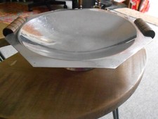 Centre de table Octogonale Ancien Art Déco Métal chrome 31 cm largeur