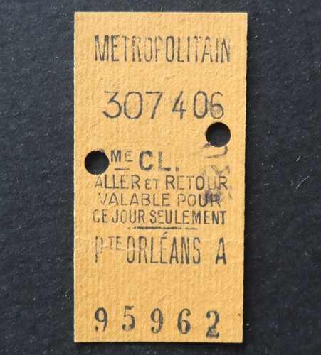 Ancien ticket paris métro - paris,