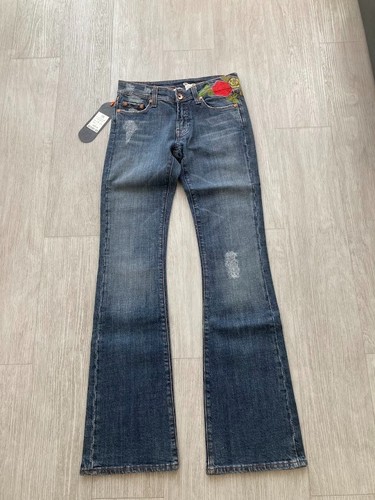 Jeans brodé taille neuf - brodé,