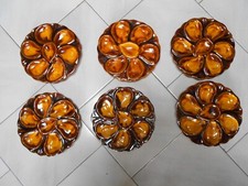 6 Assiettes à Huitres Vintage