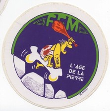 FRANCE -- Fédération Française de Motos -- Autocollant -- L' Age de pierre