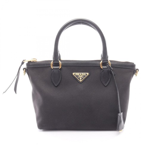 Sac main prada toile cuir - à,
