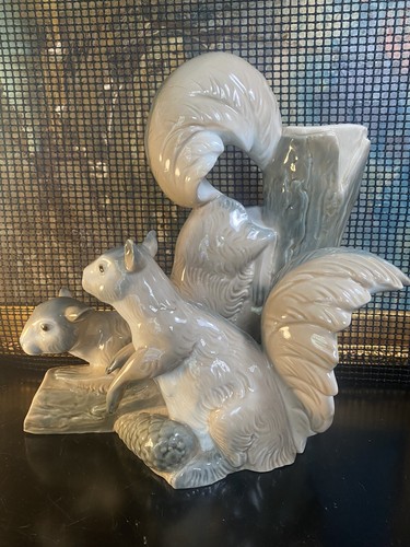 Lladro vase écureuils - lladro,