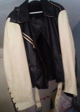 veste cuir Harley noir et blanc