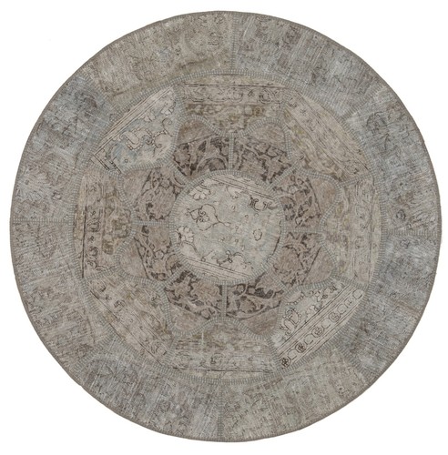 Tapis patchwork rond vintage - tapis,