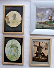 LOT de 3 CADRES TABLEAU Gravures Thème Les Moulins à Vent dont 1 Herman Webster