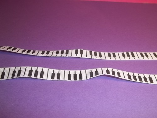 Galon tissu notes piano - galon,
