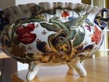 KG LUNEVILLE ANCIENNE JARDINIERE  EN FAIENCE MODELE AIGLE BLASON FIN 19 EME