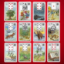 JEU CARTES DIVINATOIRES - TAROT - ORACLE LENORMAND PIATNIK 36 Cartes