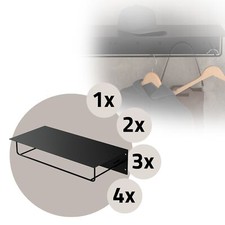 1/2/3/4x Porte-manteau mural métal noir mat panneau vestiaire à vestes/manteaux