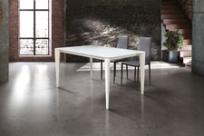 Table Extensible Rectangulaire Plan Verre Jambes Métal Moderne Design Studio