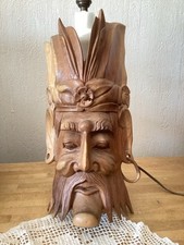 Magnifique Masque Indonesien 38x18 Ethnique Sculpté Main