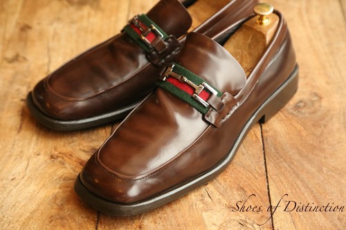 Mocassins gucci cuir marron - en,
