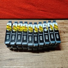 Lot de 10 Cartouches neuves D'encre Génériques EPSON 603 Noir (Black) imprimante