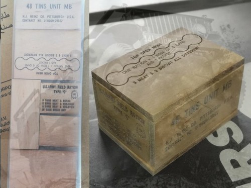 Caisse bois ration heinz - c,
