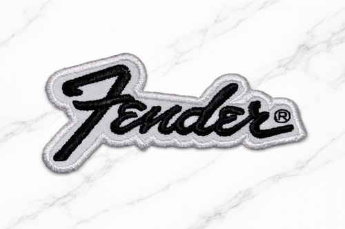 Fender guitar embroidered - guitar, iron